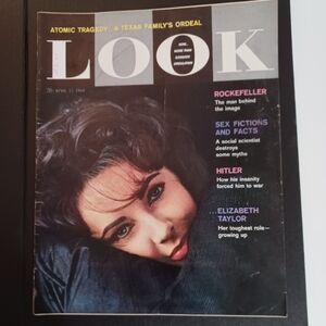 Look magazine April 17, 1960 Elizabeth Taylor Cover.   minor pen marks on front